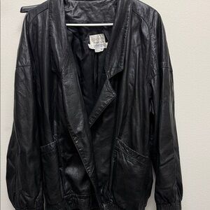 Unique Vintage Black Leather Jacket